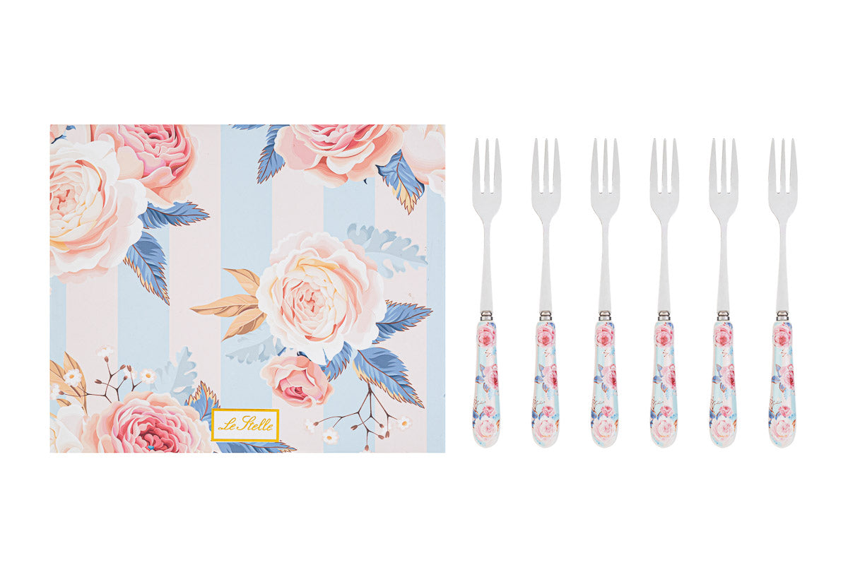 Wedding favor set of fantasy metal forks with stars 
