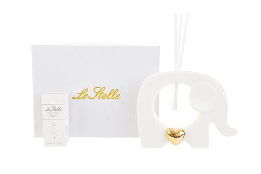 Le Stelle Porcelain White Elephant Perfumer Favor