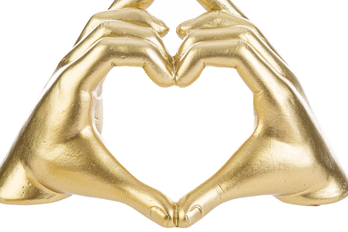 Favor Heart Hands Resin Gold The Stars