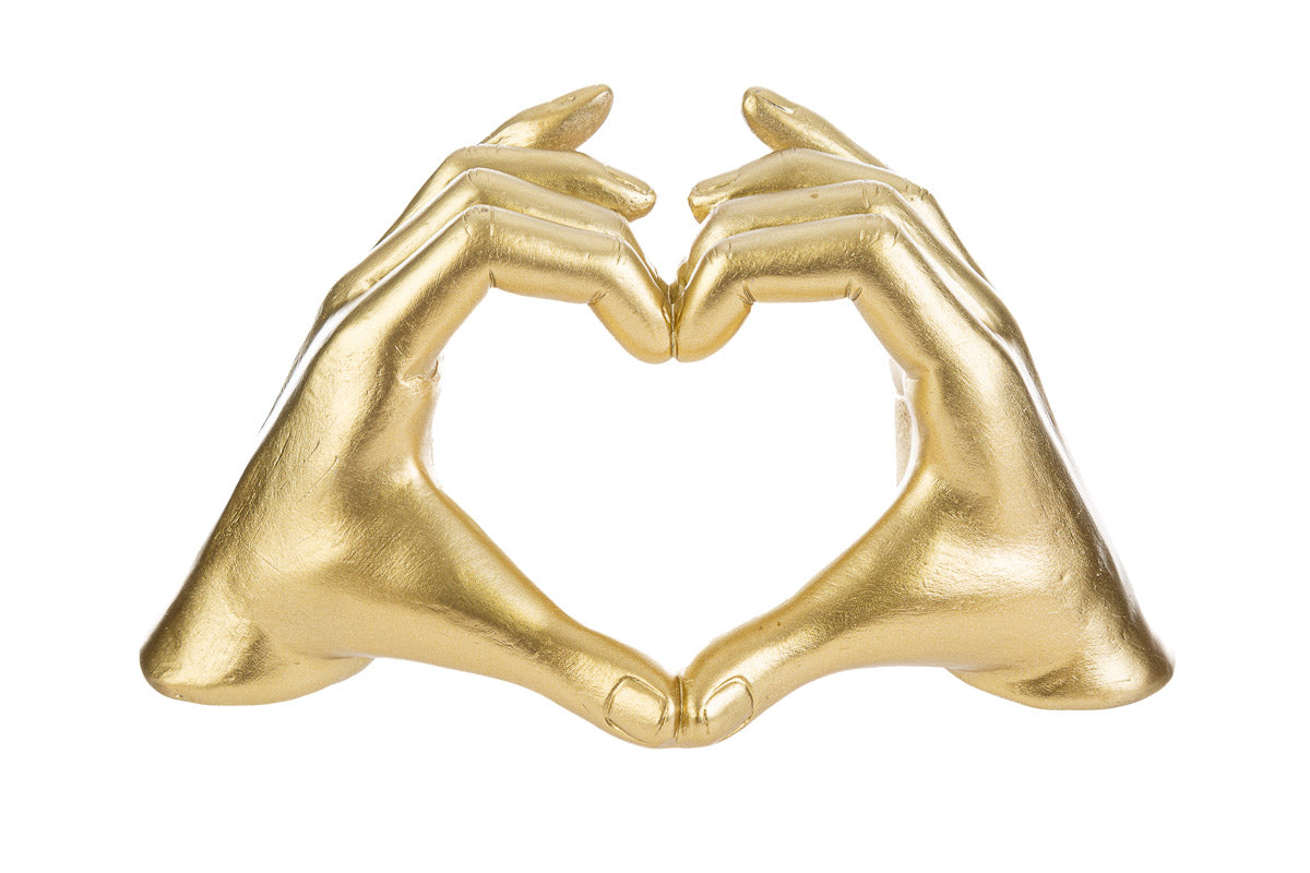 Favor Heart Hands Resin Gold The Stars