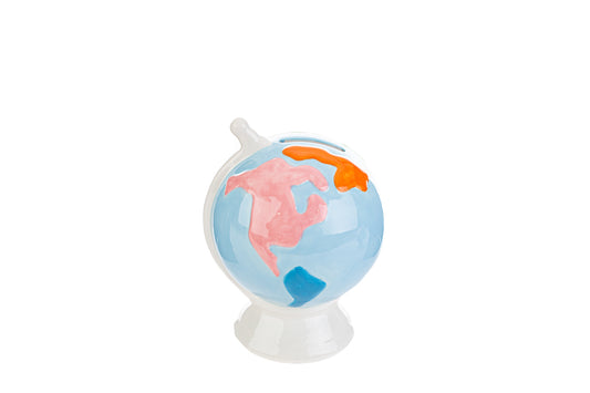 Bomboniera Globe Ceramic Money Box with Shopper The Stars