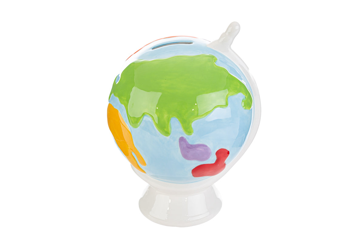 Bomboniera Mappamondo Salvadanaio in Ceramica con Shopper Le Stelle