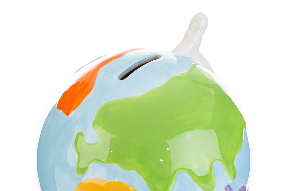 Bomboniera Mappamondo Salvadanaio in Ceramica con Shopper Le Stelle
