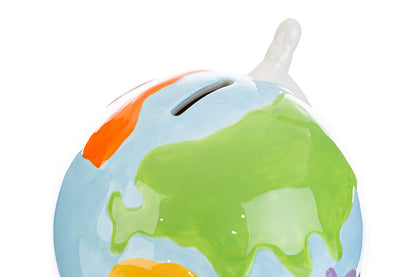 Bomboniera Mappamondo Salvadanaio in Ceramica con Shopper Le Stelle