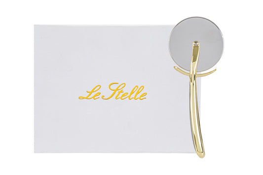 Gold Metal Pizza Cutter Wedding Favor with Case