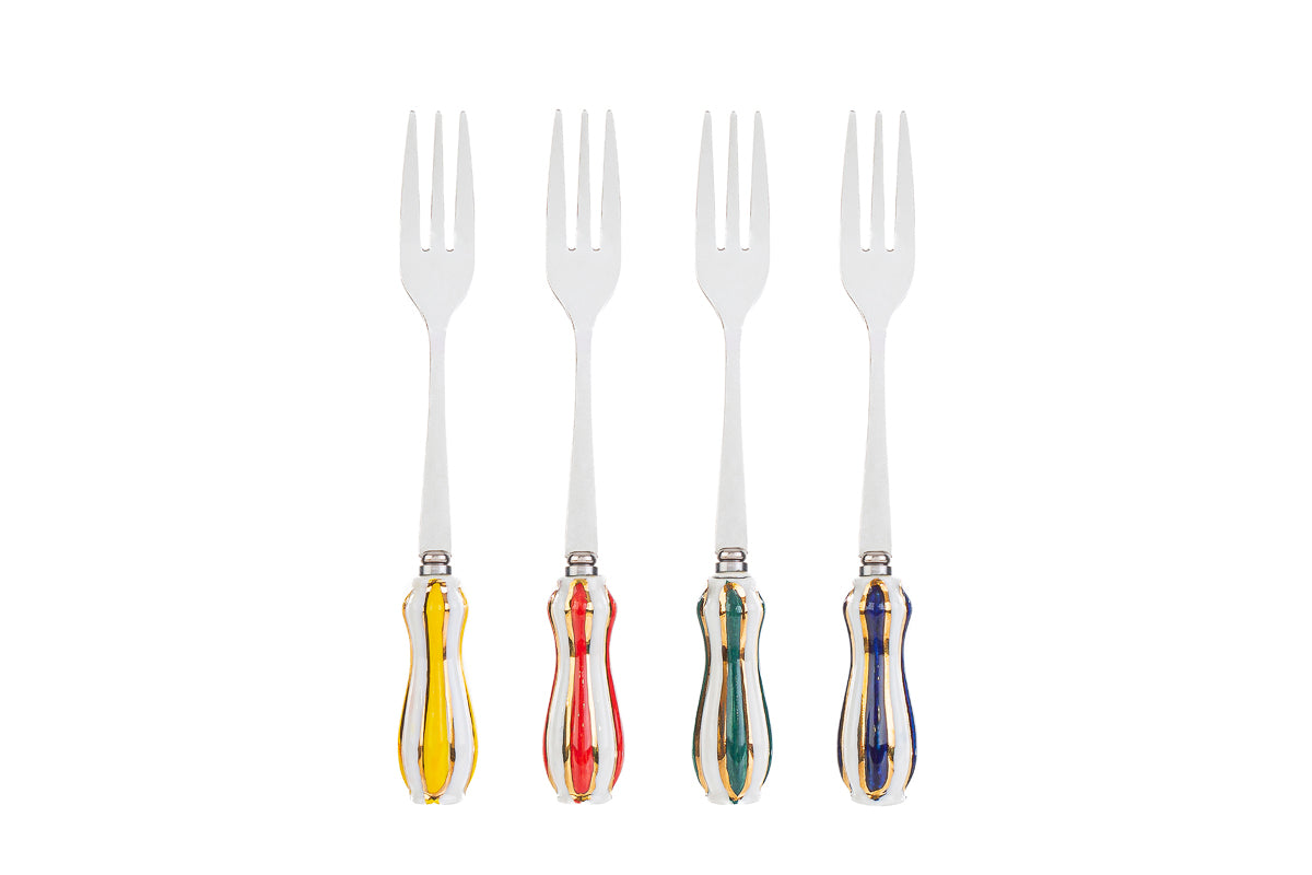 Favor Set of Assorted Metal Circus Forks with Stars 