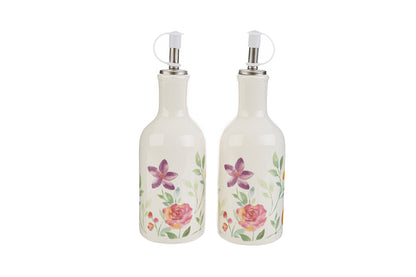 Coffret à dragées Huile et Vinaigre Fleurs en Porcelaine Le Stelle 