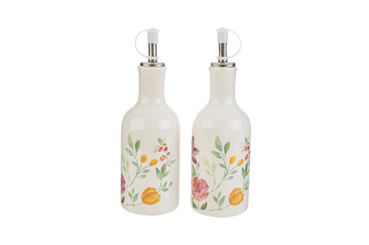 Coffret à dragées Huile et Vinaigre Fleurs en Porcelaine Le Stelle 