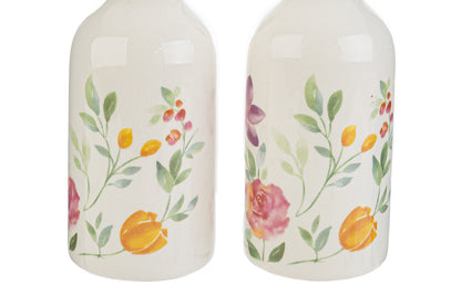 Coffret à dragées Huile et Vinaigre Fleurs en Porcelaine Le Stelle 