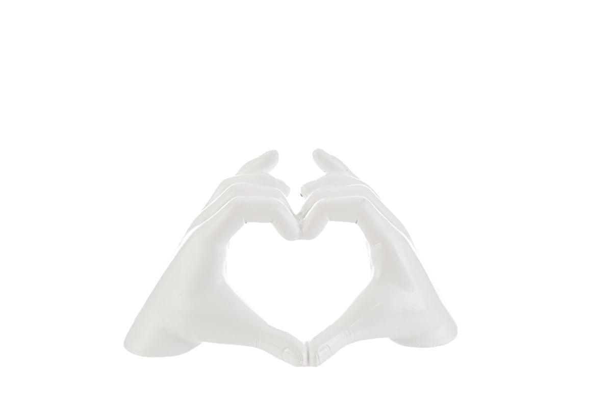 Bomboniera Cuore Mani Resina Bianco con Shopper Le Stelle