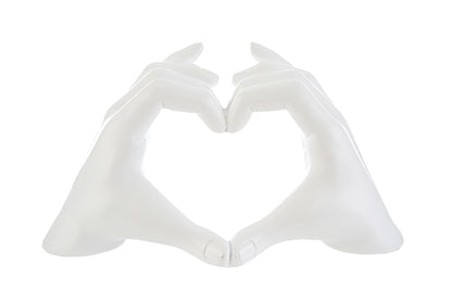 Bomboniera Cuore Mani Resina Bianco con Shopper Le Stelle