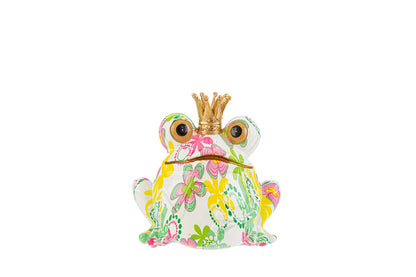 Bomboniera Frog Money Box Flowercolor in Resin with Shopper The Stars