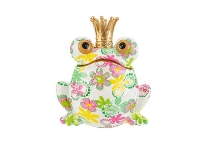 Bomboniera Frog Money Box Flowercolor in Resin with Shopper The Stars