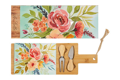 Bomboniera Tagliere Legno Set 3 o 4 pezzi Formaggio con Box Le Stelle