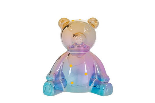 Bomboniera Orsetto Shine LED Ceramica con Shopper Le Stelle