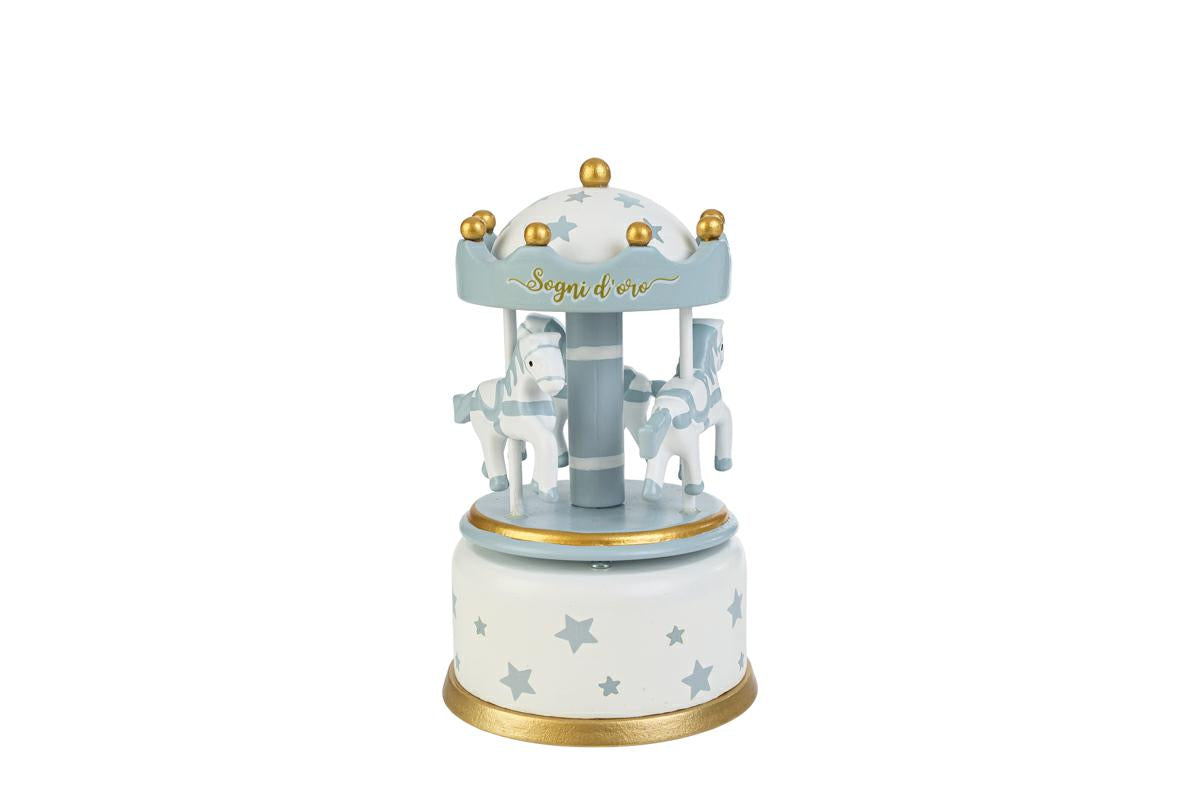 Favor Wooden Carillon Carousel Celestial Stars with Shopper