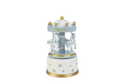 Favor Wooden Carillon Carousel Celestial Stars with Shopper
