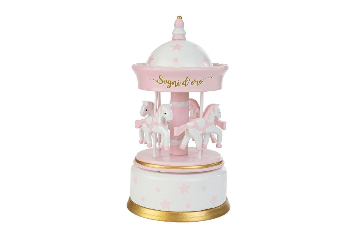 Favor Wooden Carillon Carousel Celestial Stars with Shopper