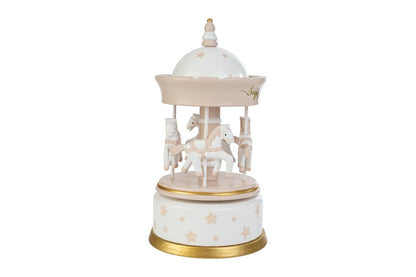 Favor Wooden Carillon Carousel Celestial Stars with Shopper