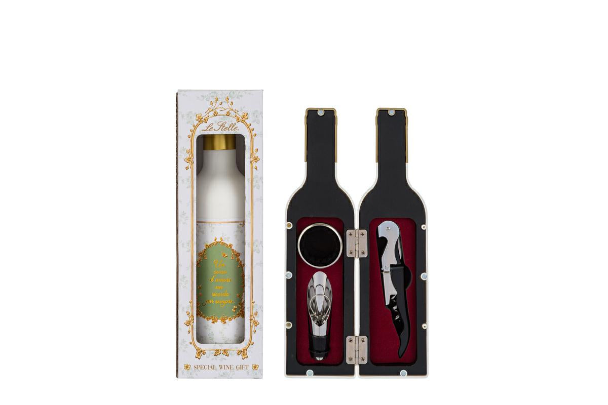 Bomboniera Set Accessori Vino in Bottiglia White Le Stelle