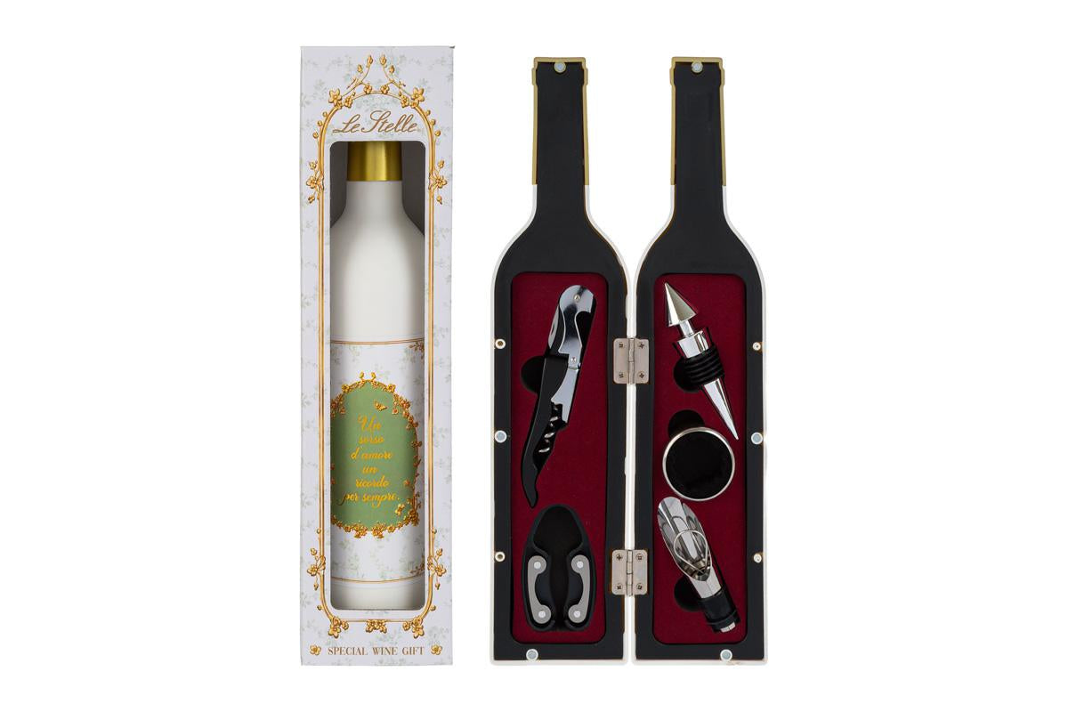 Bomboniera Set Accessori Vino in Bottiglia White Le Stelle