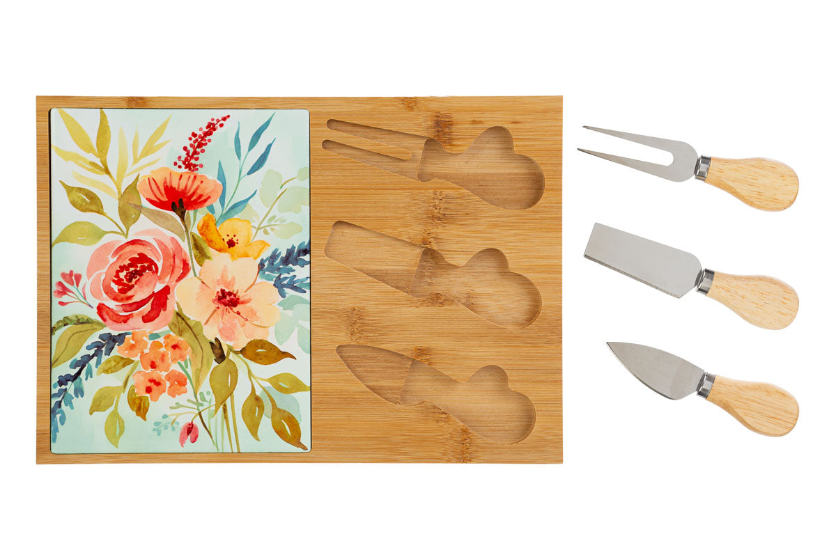 Bomboniera Tagliere Legno Set 3 o 4 pezzi Formaggio con Box Le Stelle