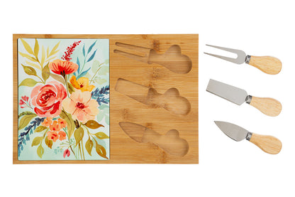 Bomboniera Tagliere Legno Set 3 o 4 pezzi Formaggio con Box Le Stelle