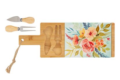 Bomboniera Tagliere Legno Set 3 o 4 pezzi Formaggio con Box Le Stelle