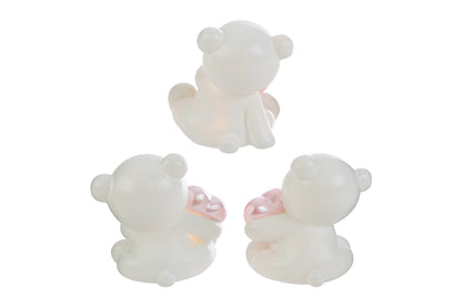 Bomboniera Orsetto LED Celeste e Rosa con Shopper Le Stelle