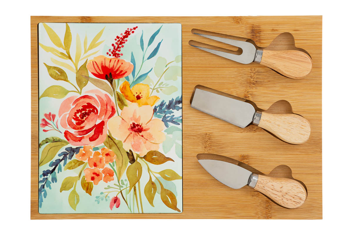 Bomboniera Tagliere Legno Set 3 o 4 pezzi Formaggio con Box Le Stelle