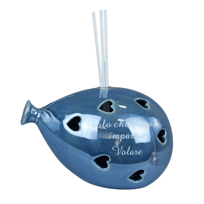 Bomboniera Profumatore Palloncino LED con Frase Porcellana Melograno