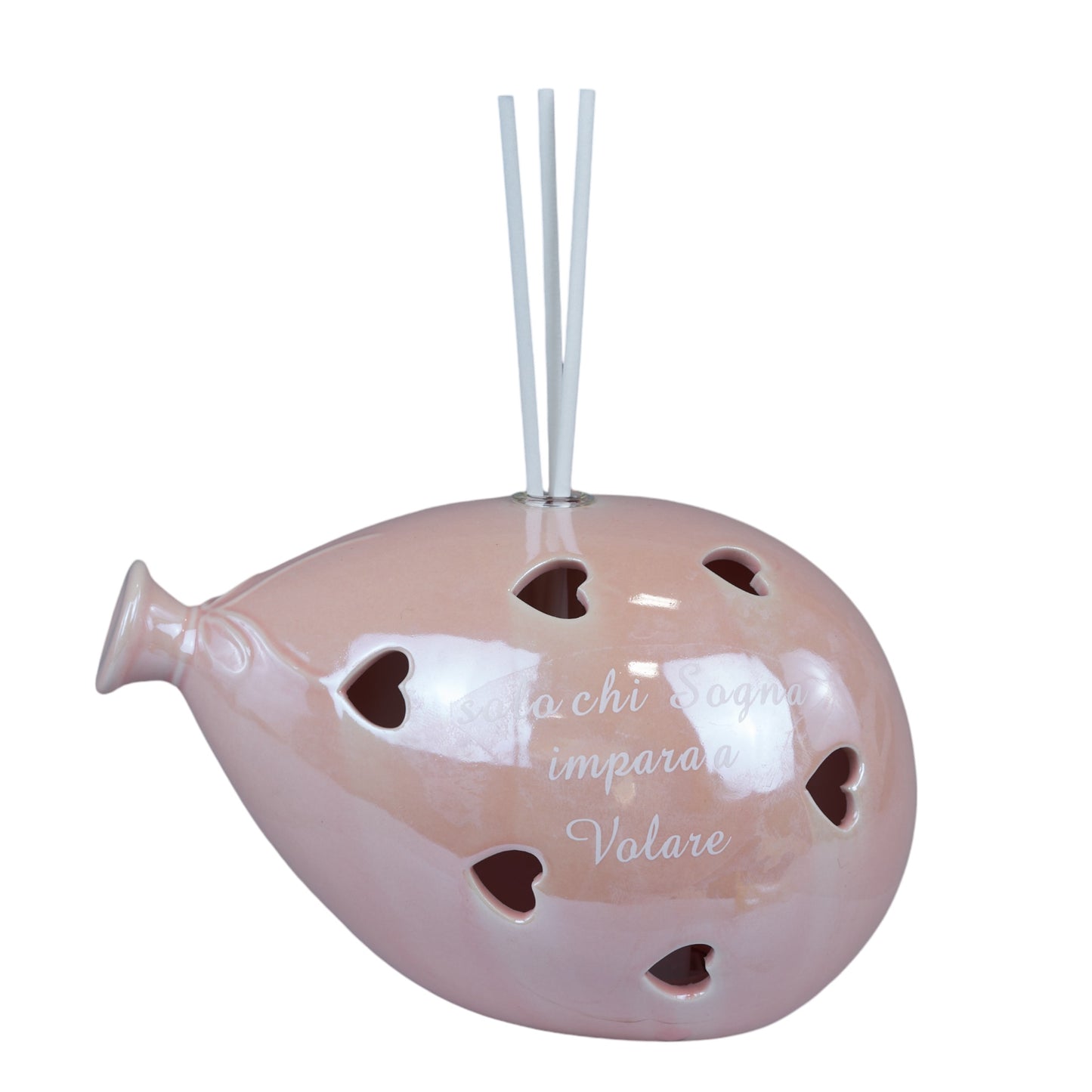 Bomboniera Profumatore Palloncino LED con Frase Porcellana Melograno