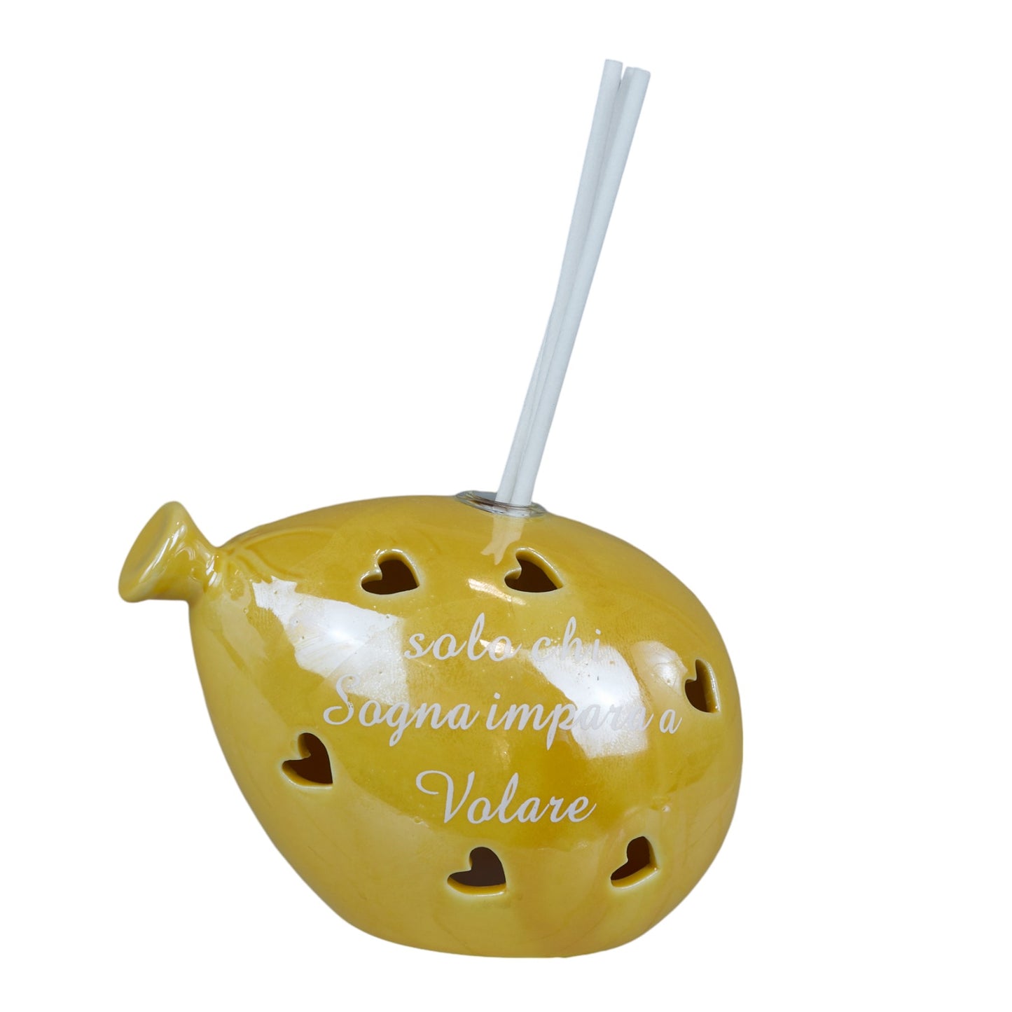 Bomboniera Profumatore Palloncino LED con Frase Porcellana Melograno