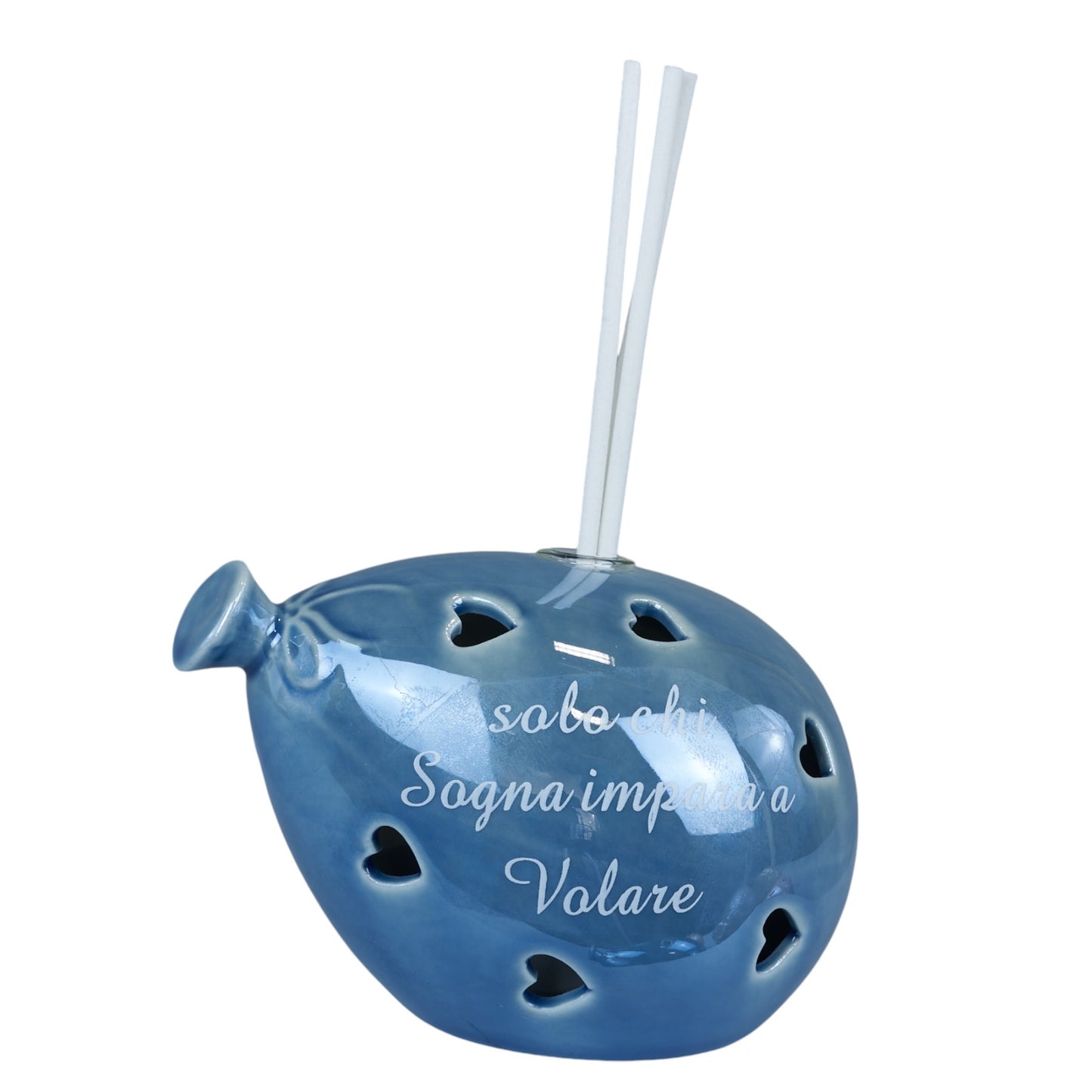 Bomboniera Profumatore Palloncino LED con Frase Porcellana Melograno