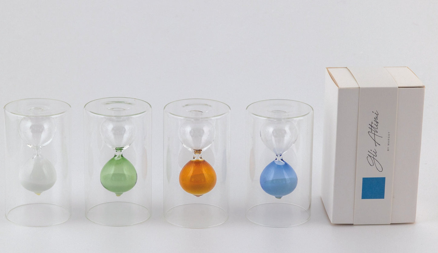 Margot Glass Hourglass Favor Couleurs assorties