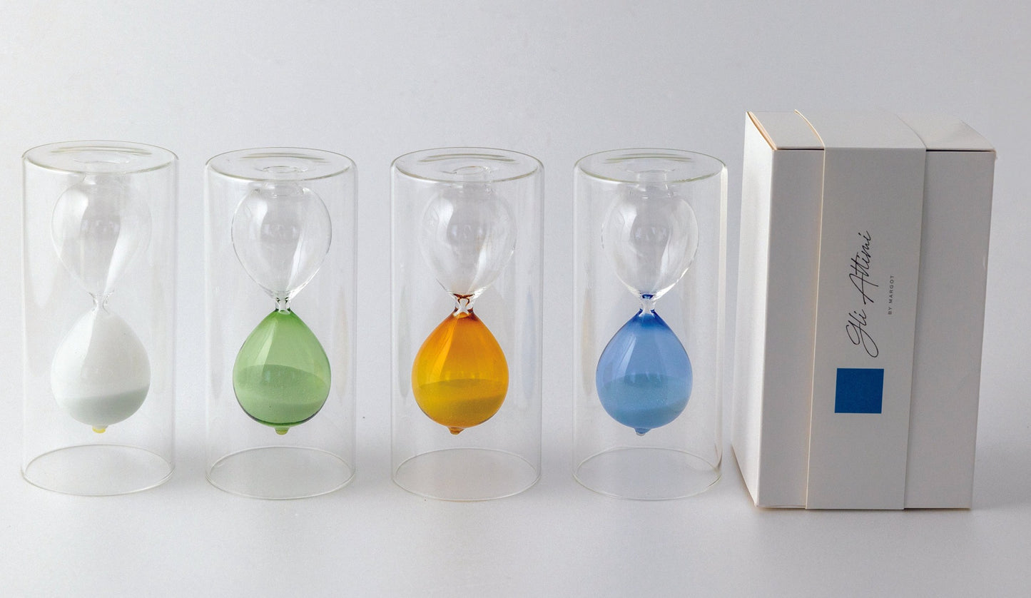 Margot Glass Hourglass Favor Couleurs assorties