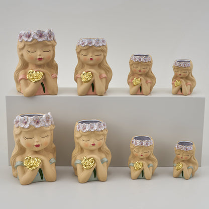 Bomboniera Vaso Busto Ragazza Melograno