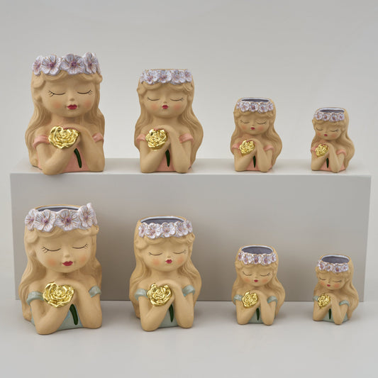 Bomboniera Vaso Busto Ragazza Melograno