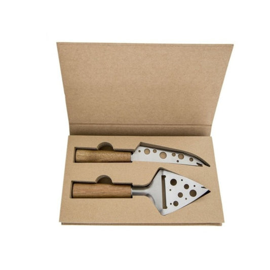 Wood Wedding Favor Set 2 Pcs Cheese Knife + CBR Scoop