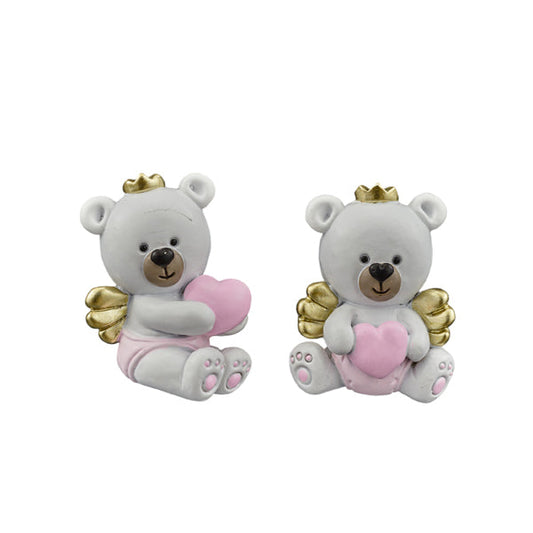 Placeholder Magnetic Bear with Pink and Light Blue Wings