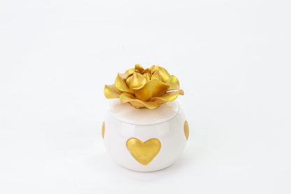 Le Stelle Porcelain Roses and Hearts Perfumer Favor