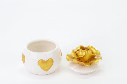 Le Stelle Porcelain Roses and Hearts Perfumer Favor