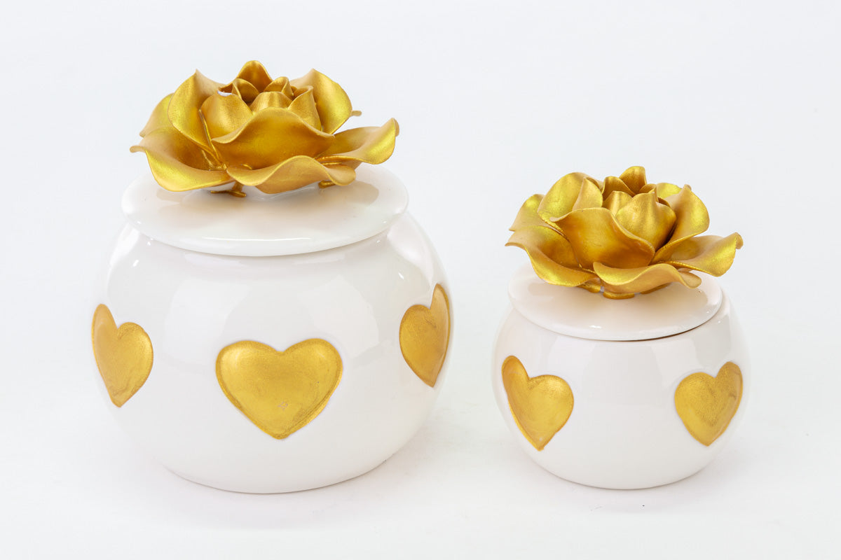 Le Stelle Porcelain Roses and Hearts Perfumer Favor