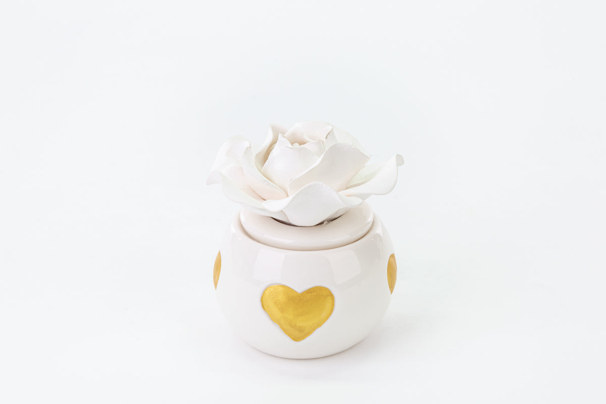 Le Stelle Porcelain Roses and Hearts Perfumer Favor