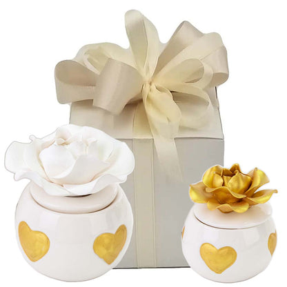 Le Stelle Porcelain Roses and Hearts Perfumer Favor