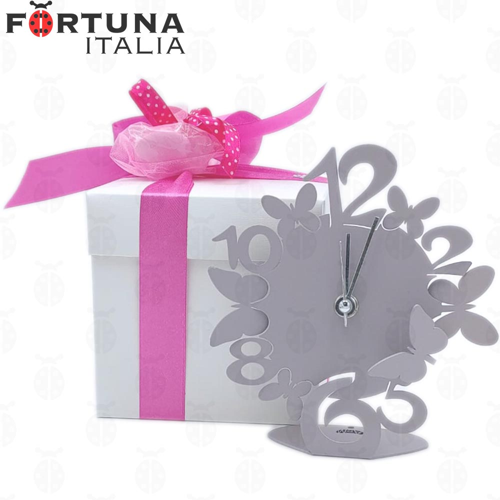 Iron Arts and Crafts Butterfly Clock Favor