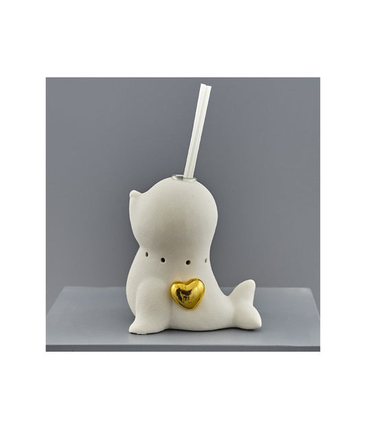 Seal Perfumer Favor with Satin White LED Porcelain